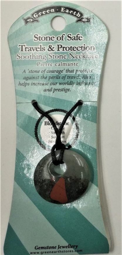 Crystal Donut Pendant Bloodstone - MarshallsHealthShop