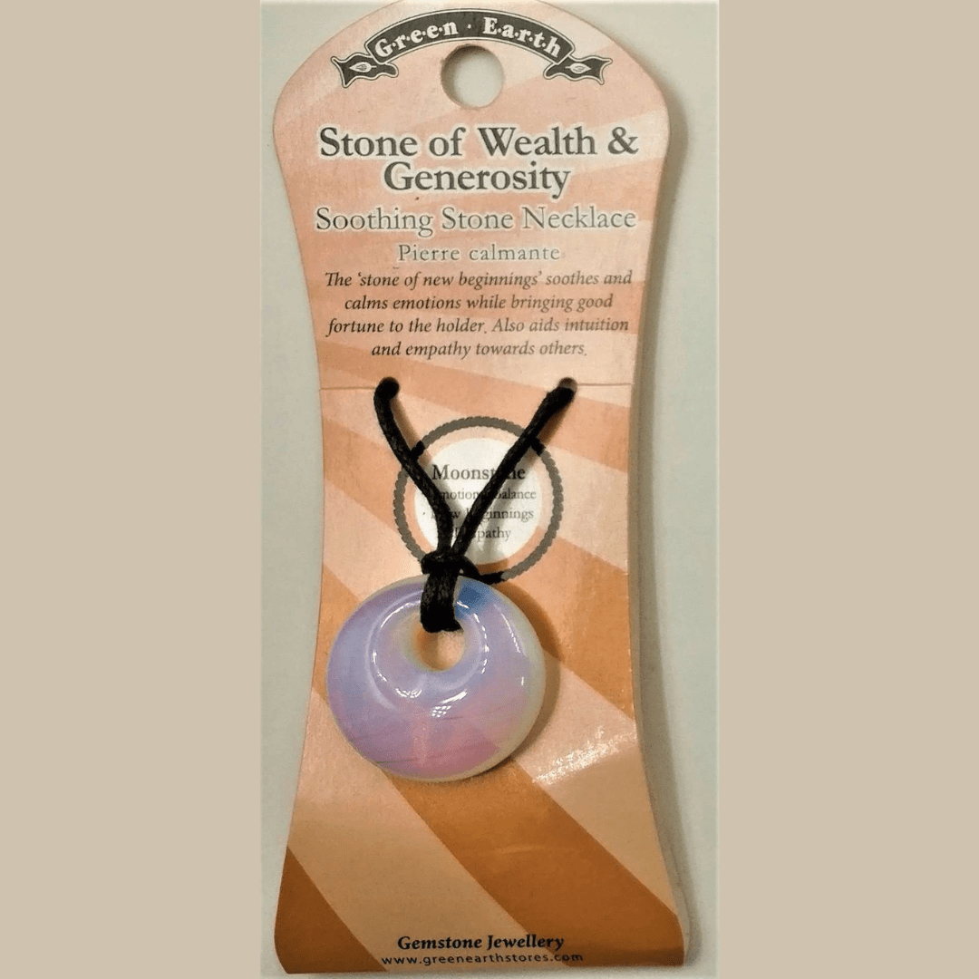 Crystal Donut Pendant Moonstone - MarshallsHealthShop