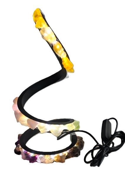 Crystal LED Lamp Rose Quartz Fluorite Citrine# - 1st Stop Marshall's Health Shop, Gift Shop! - Heath and Natural Therapy New Brighton Christchurch - Naturopath#