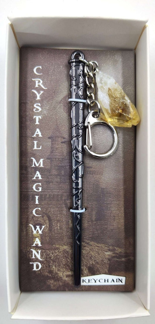 Crystal Magic Wand Keychain - Citrine - MarshallsHealthShop