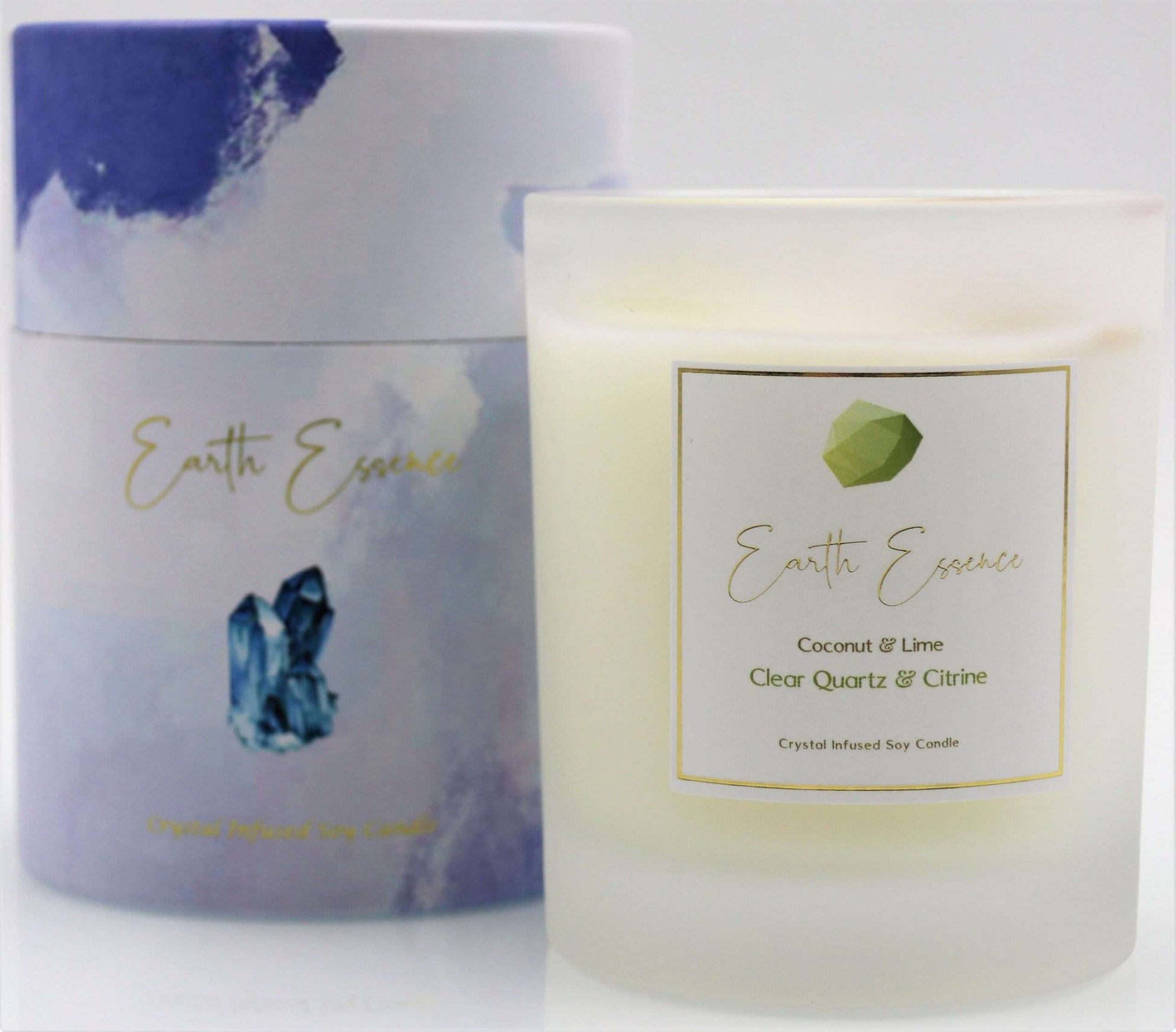Crystal Soy Wax Candle Coconut and Lime - 1st Stop Marshall's Health Shop, Gift Shop! - Heath and Natural Therapy New Brighton Christchurch - Naturopath