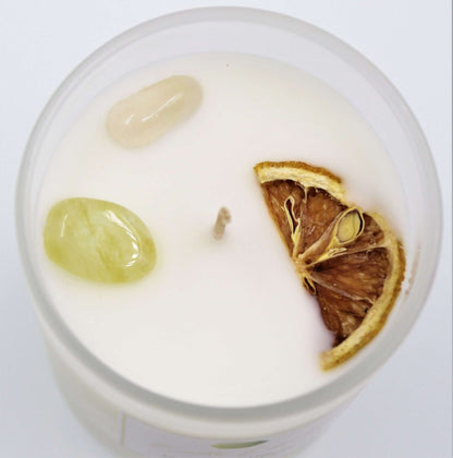 Crystal Soy Wax Candle Coconut and Lime - 1st Stop Marshall's Health Shop, Gift Shop! - Heath and Natural Therapy New Brighton Christchurch - Naturopath