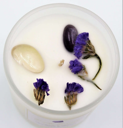 Crystal Soy Wax Candle Lavender Vanilla - MarshallsHealthShop