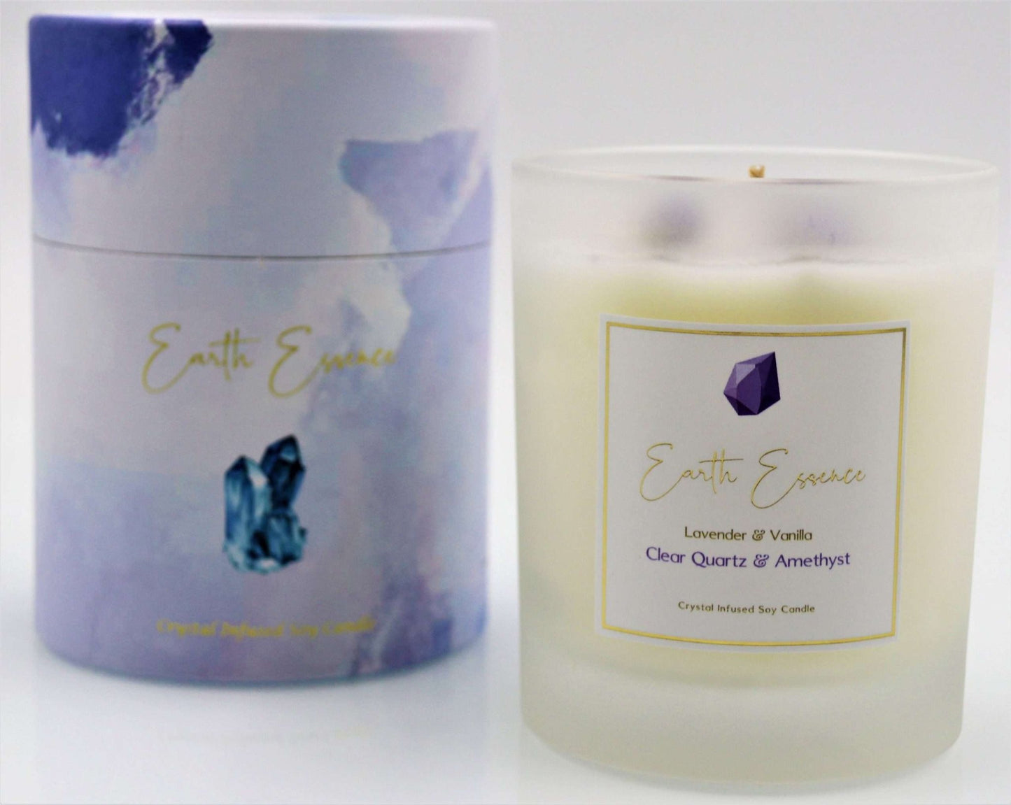 Crystal Soy Wax Candle Lavender Vanilla - MarshallsHealthShop