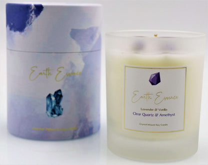 Crystal Soy Wax Candle Lavender Vanilla - MarshallsHealthShop