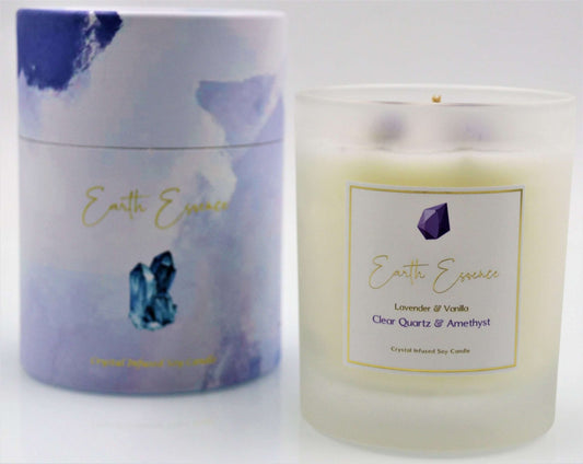 Crystal Soy Wax Candle Lavender Vanilla - MarshallsHealthShop
