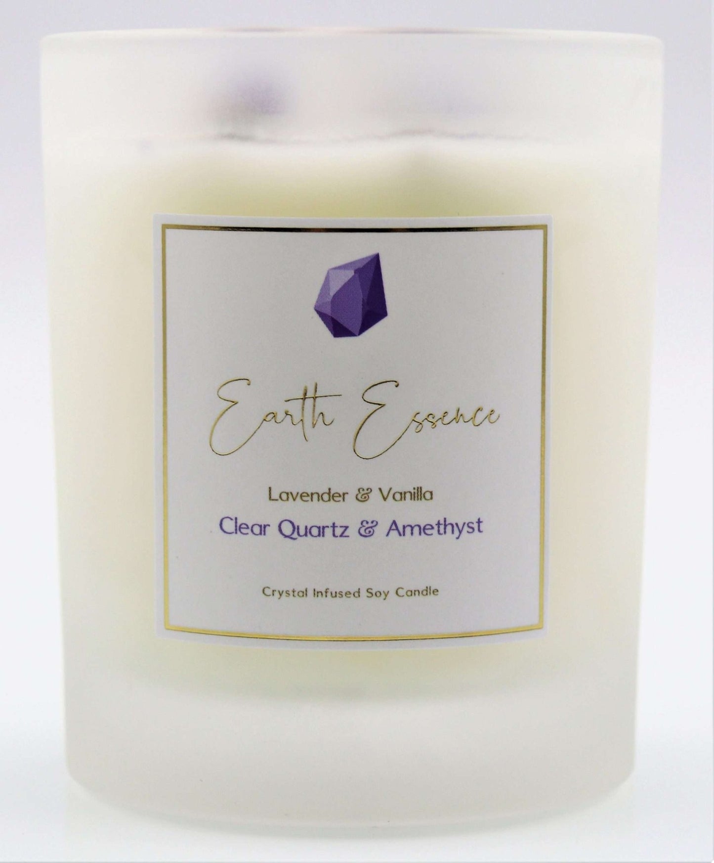 Crystal Soy Wax Candle Lavender Vanilla - MarshallsHealthShop