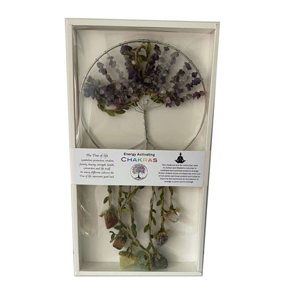Crystal Tree of Life Dreamcatcher Amethyst - 7 Chakras - MarshallsHealthShop