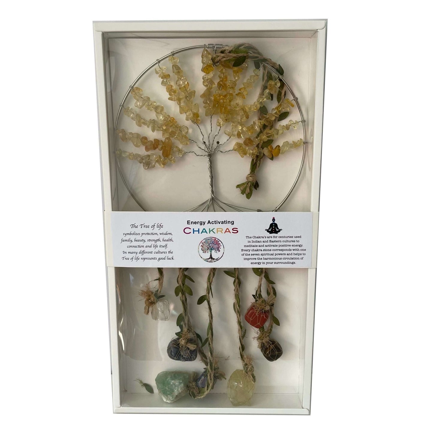 Crystal Tree of Life Dreamcatcher Citrine - 7 Chakras - MarshallsHealthShop
