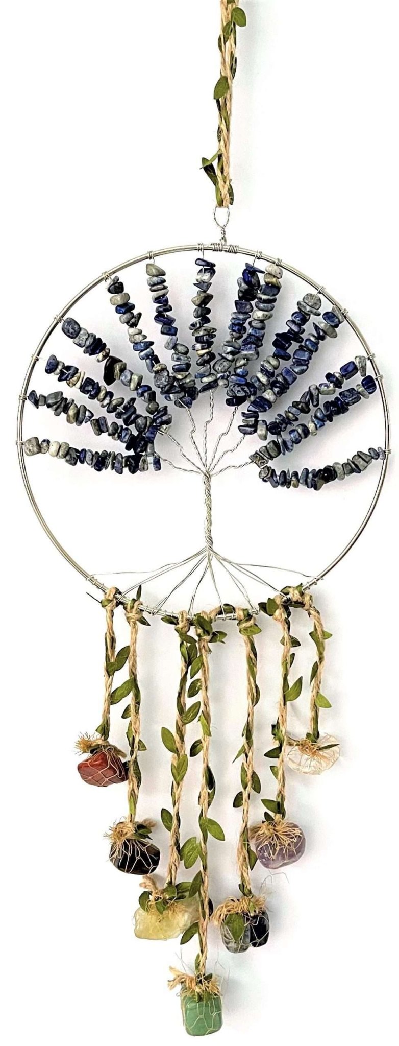 Crystal Tree of Life Dreamcatcher Lapis Lazuli 7Chakras - 1st Stop Marshall's Health Shop, Gift Shop! - Heath and Natural Therapy New Brighton Christchurch - Naturopath