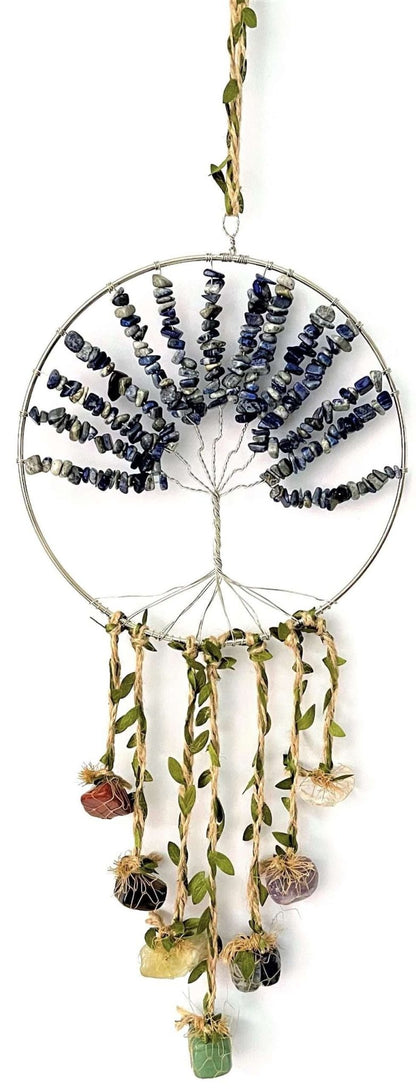 Crystal Tree of Life Dreamcatcher Lapis Lazuli 7Chakras - 1st Stop Marshall's Health Shop, Gift Shop! - Heath and Natural Therapy New Brighton Christchurch - Naturopath