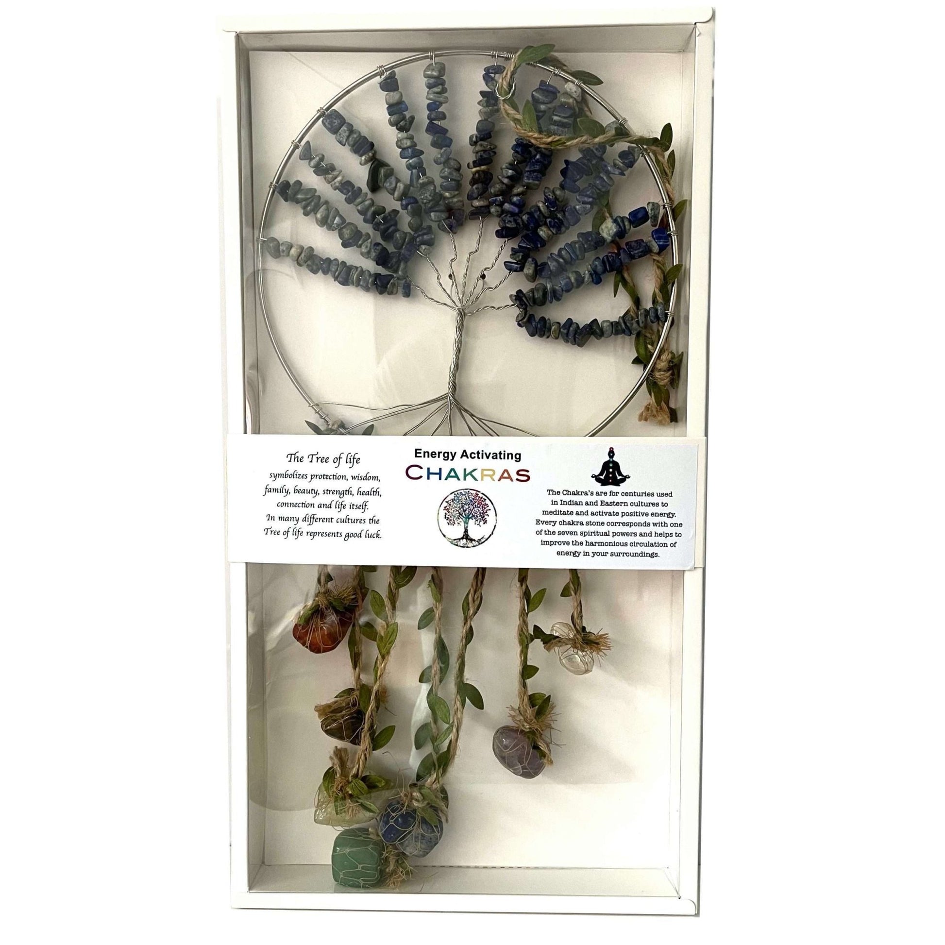 Crystal Tree of Life Dreamcatcher Lapis Lazuli 7Chakras - 1st Stop Marshall's Health Shop, Gift Shop! - Heath and Natural Therapy New Brighton Christchurch - Naturopath