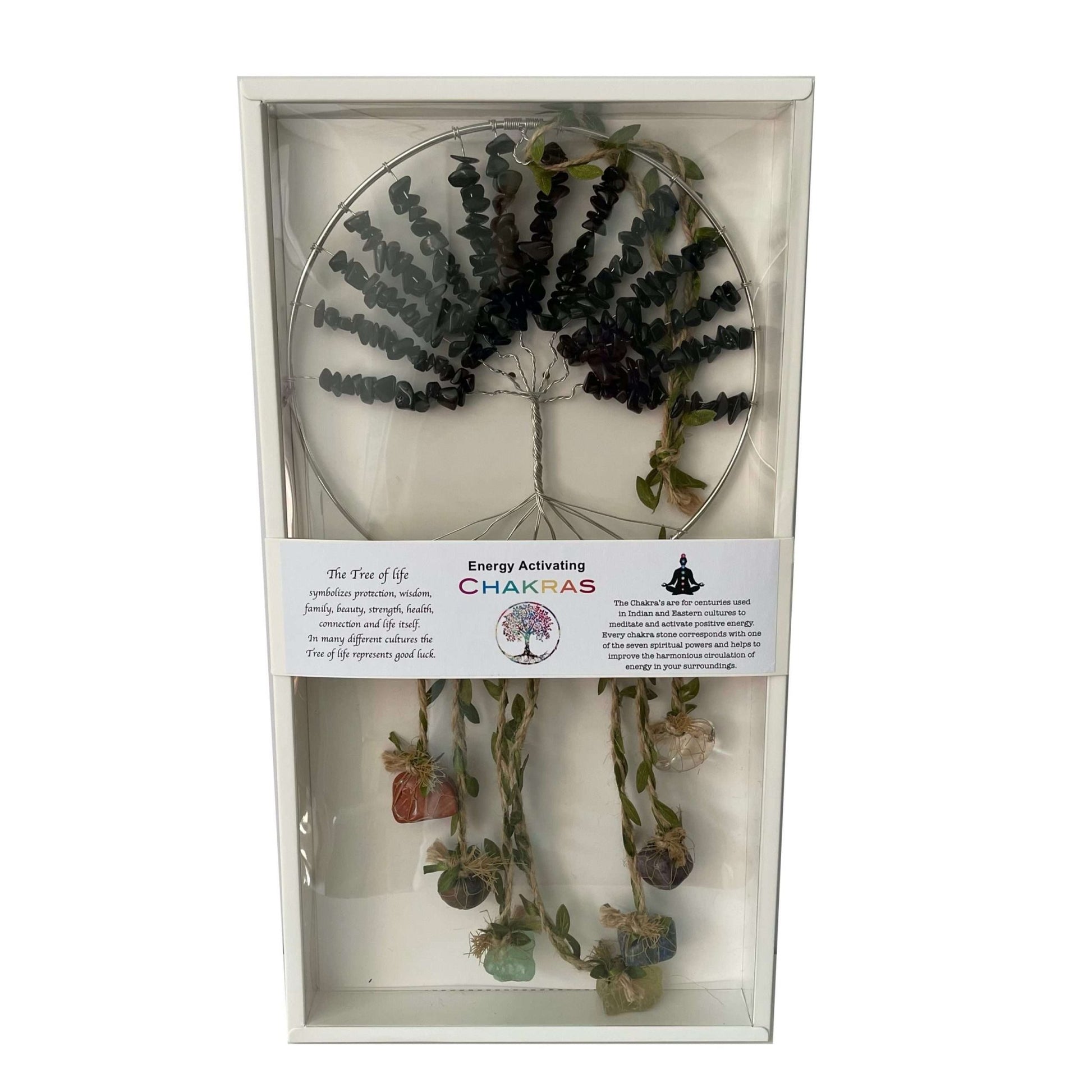 Crystal Tree of Life Dreamcatcher Onyx 7Chakras - 1st Stop Marshall's Health Shop, Gift Shop! - Heath and Natural Therapy New Brighton Christchurch - Naturopath