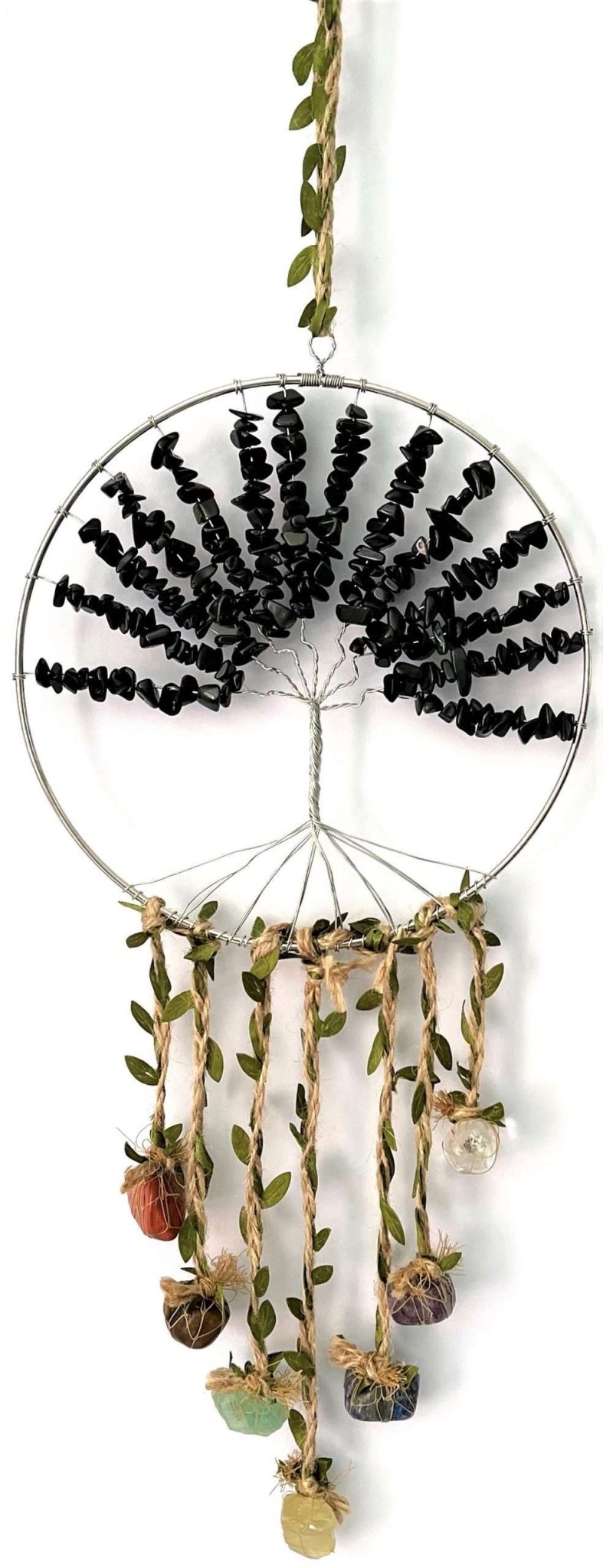 Crystal Tree of Life Dreamcatcher Onyx 7Chakras - 1st Stop Marshall's Health Shop, Gift Shop! - Heath and Natural Therapy New Brighton Christchurch - Naturopath