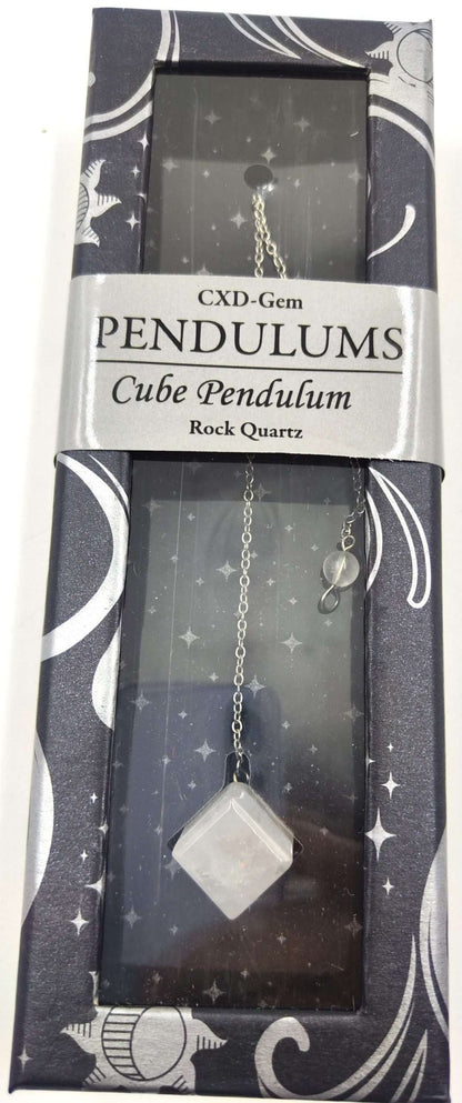 Cube Pendulum Clear Quartz - MarshallsHealthShop
