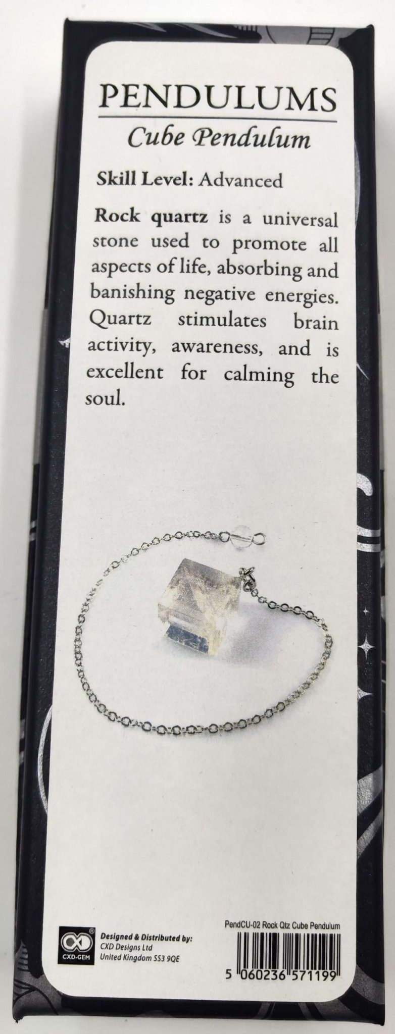 Cube Pendulum Clear Quartz - MarshallsHealthShop