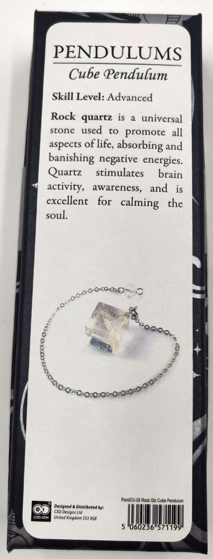 Cube Pendulum Clear Quartz - MarshallsHealthShop