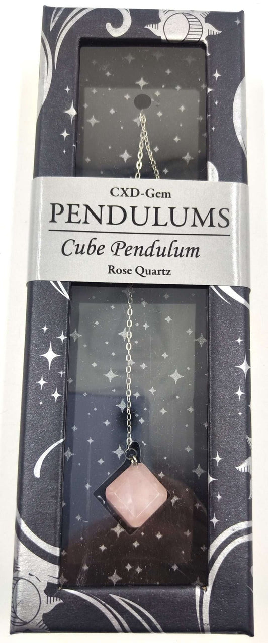 Cube Pendulum Rose Quartz - MarshallsHealthShop
