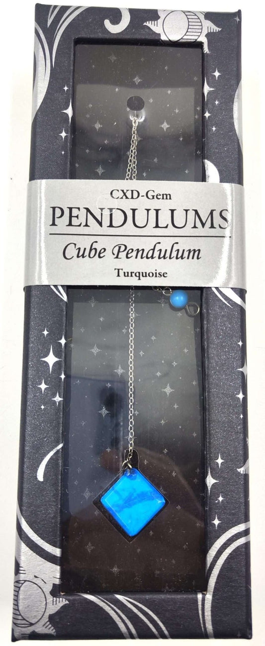 Cube Pendulum Turquoise (Howlite) - MarshallsHealthShop
