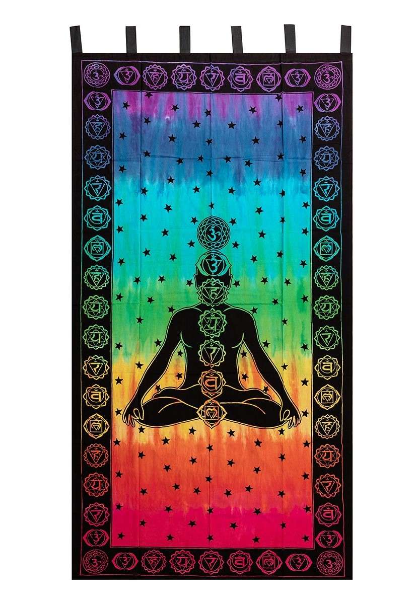 Curtain - Seven Chakras Tie Dye - MarshallsHealthShop