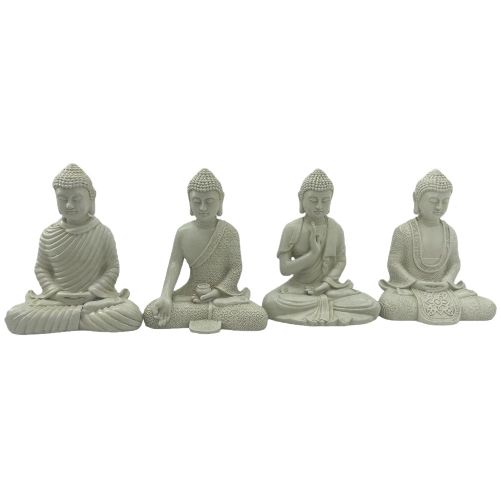 Buddhas (Set of 4) Cream