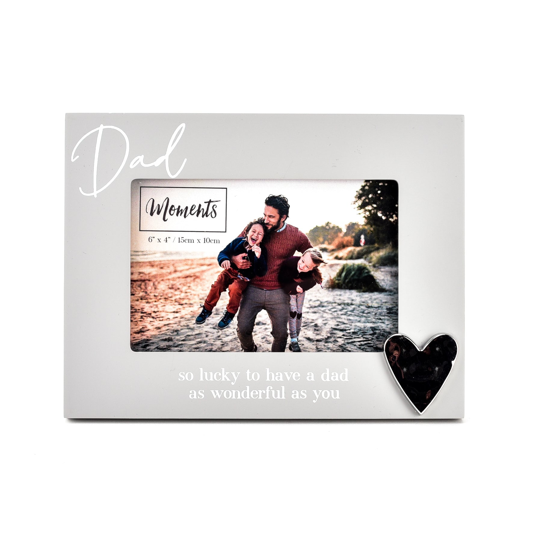 Dad Moments Wooden Photo Frame with Heart - 1st Stop Marshall's Health Shop, Gift Shop! - Heath and Natural Therapy New Brighton Christchurch - Naturopath