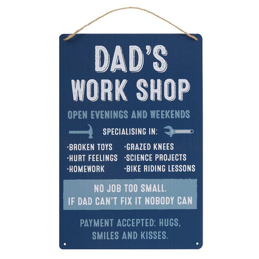 Dad's Work Shop Metal Sign - MarshallsHealthShop