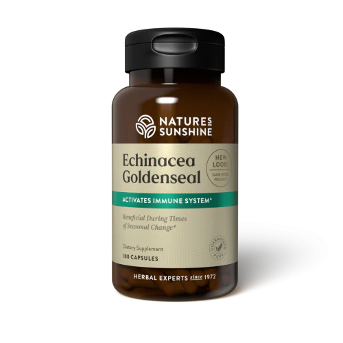 Natures Sunshine Echinacea Goldenseal 100 Capsules