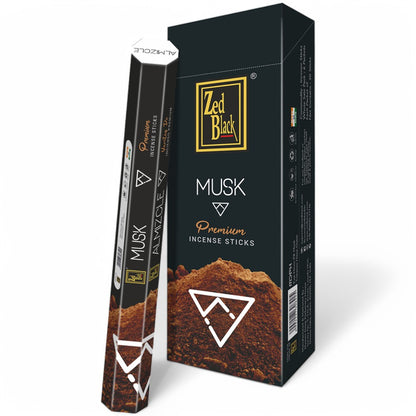 Zed Black Musk 20gm
Zed Black 20 gram Incense sticks are one of the most popular incense sticks, these are rolled and dipped into natural oils for a calming incense fragrance. You will enjoy these incense sticks as you would experience these fragrances from nature itself. Experience an absolutely soothing and positive aroma at your place by using these premium quality incense sticks.

1st Stop, Marshall's Health Shop, Gift Shop!

SKU: ZBMU20