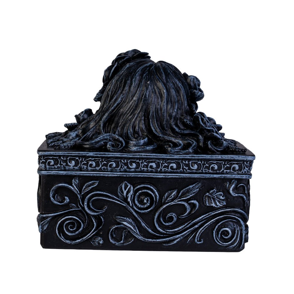 Dead Beautiful Tarot Box
DESCRIPTION
Charming Day of the Dead inspired sugar skull lady adorns the lid.
Perfectly sized for tarot cards, jewelry, and keepsakes.
Crafted with gothic details and spooky elegance in every swirl.
Makes a unique gift for tarot fans and lovers of the uncanny.
Adds quirky personality and dark beauty to any space.
1st Stop, Marshall's Health Shop, Gift Shop!