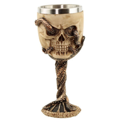 Decorative Bronze Octopus Skull Goblet - MarshallsHealthShop