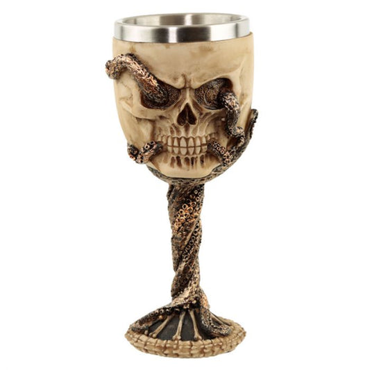 Decorative Bronze Octopus Skull Goblet - MarshallsHealthShop