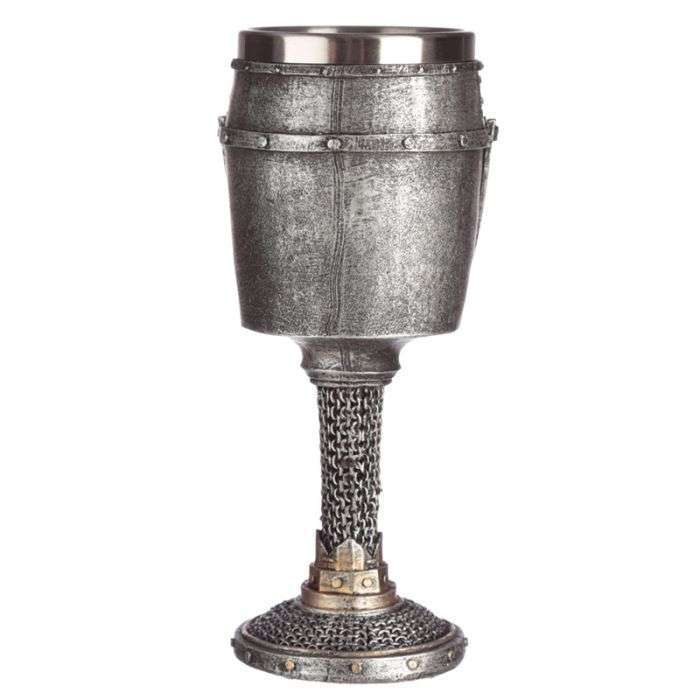 Decorative Medieval Helmet and Chain Mail Goblet - MarshallsHealthShop