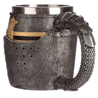 Decorative Medieval Helmet and Chain Mail Tankard - MarshallsHealthShop