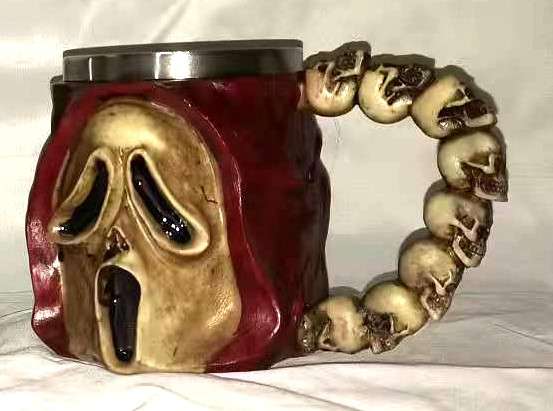Decorative Scream Skull Red Tankard - 1st Stop Marshall's Health Shop, Gift Shop! - Heath and Natural Therapy New Brighton Christchurch - Naturopath