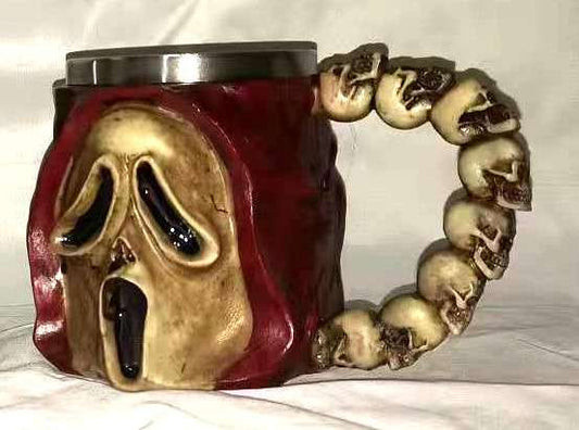 Decorative Scream Skull Red Tankard - 1st Stop Marshall's Health Shop, Gift Shop! - Heath and Natural Therapy New Brighton Christchurch - Naturopath