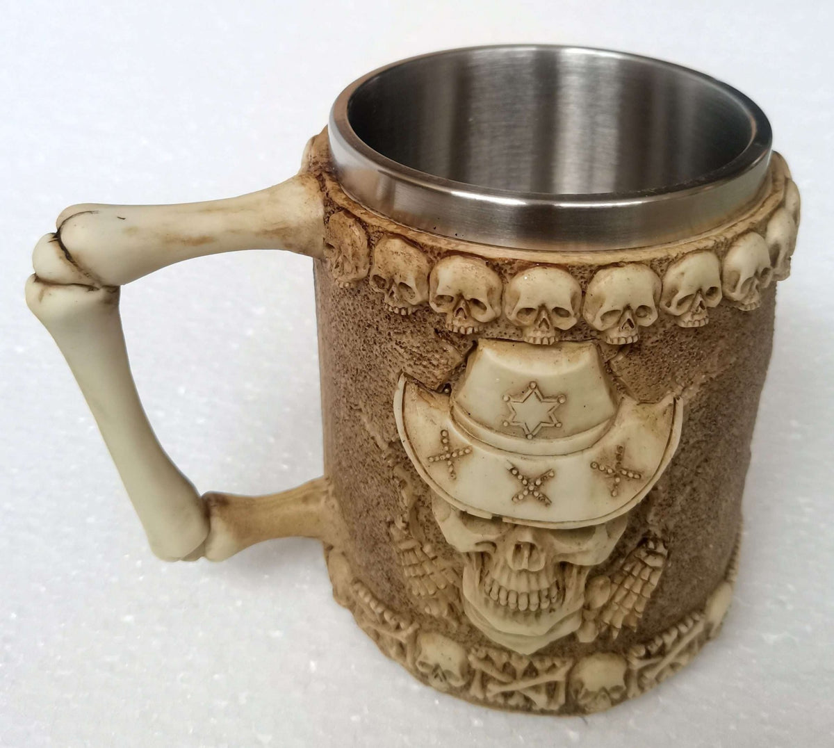 Decorative Skull Cowboy Tankard - 1st Stop Marshall's Health Shop, Gift Shop! - Heath and Natural Therapy New Brighton Christchurch - Naturopath