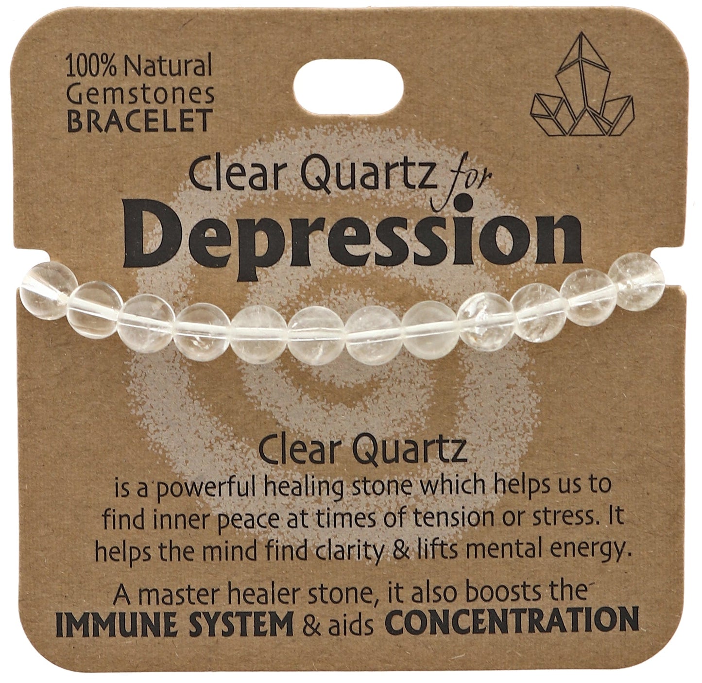 Depression Bracelet Clear Quartz - MarshallsHealthShop