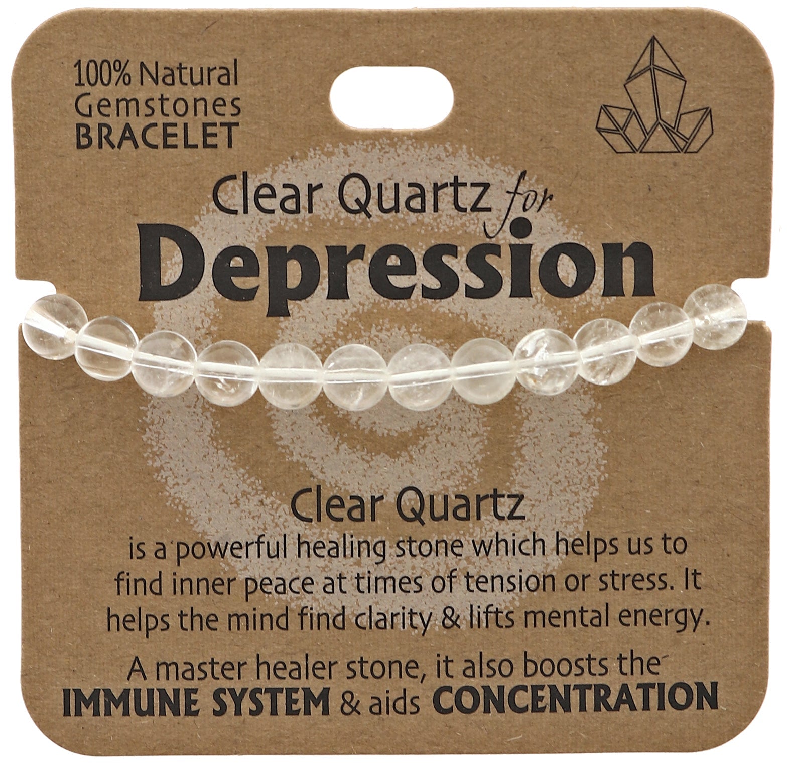 Depression Bracelet Clear Quartz - MarshallsHealthShop