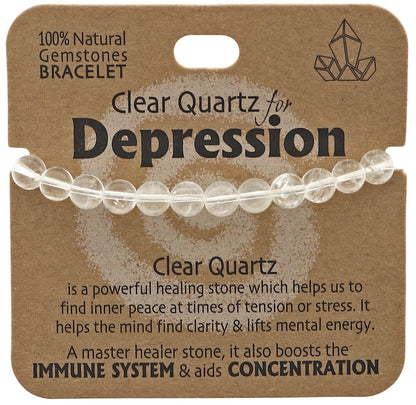 Depression Bracelet Clear Quartz - MarshallsHealthShop