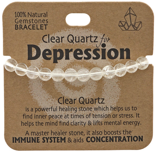 Depression Bracelet Clear Quartz - MarshallsHealthShop