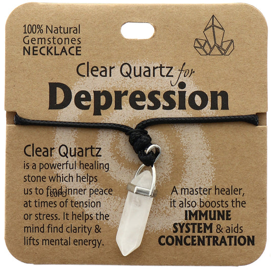Depression Necklace Clear Quartz - MarshallsHealthShop