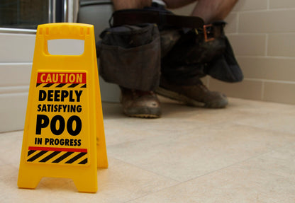 Desk Warning Sign Satisfying Poo - 1st Stop Marshall's Health Shop, Gift Shop! - Heath and Natural Therapy New Brighton Christchurch - Naturopath