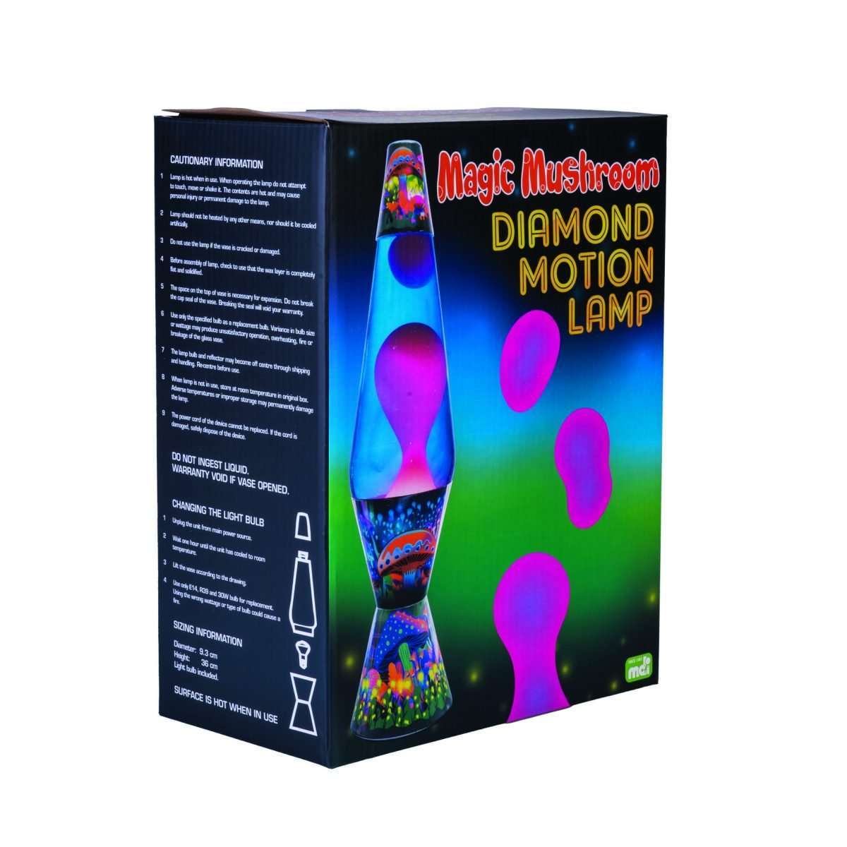 Diamond Motion Lamp Mushroom - 1st Stop Marshall's Health Shop, Gift Shop! - Heath and Natural Therapy New Brighton Christchurch - Naturopath
