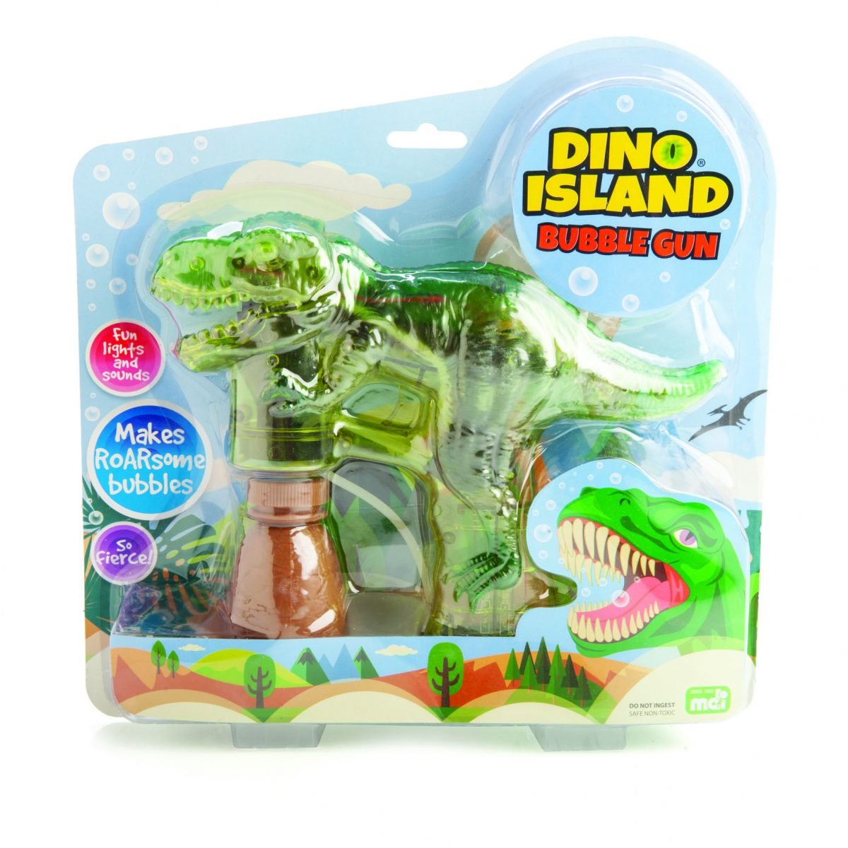 Dino Island Battery Operated T - Rex Bubble Gun - MarshallsHealthShop