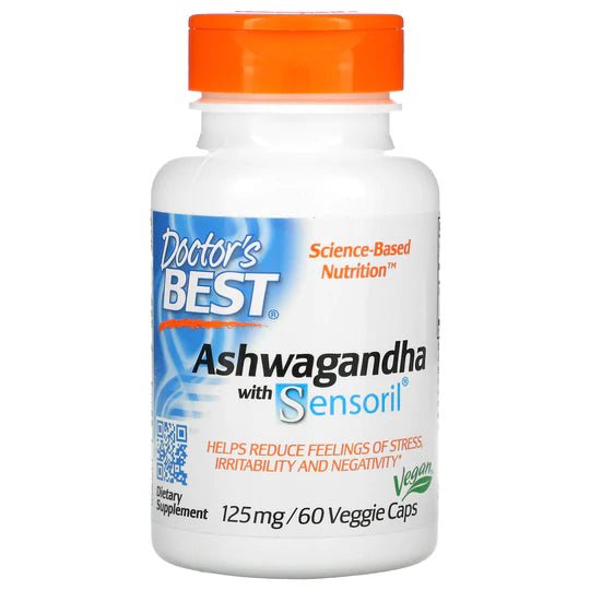 Doctor's Best Ashwagandha with Sensoril, 125 mg, 60 Veg Caps - 1st Stop Marshall's Health Shop, Gift Shop! - Heath and Natural Therapy New Brighton Christchurch - Naturopath
