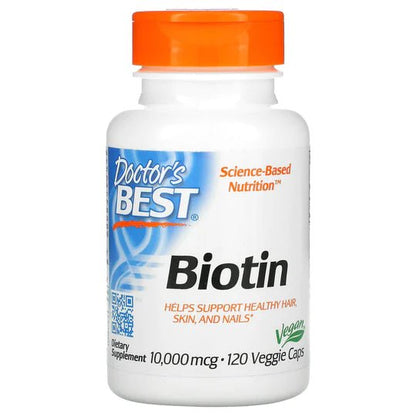 Doctor's Best Biotin, 10,000 mcg, 120 Veggie Caps - 1st Stop Marshall's Health Shop, Gift Shop! - Heath and Natural Therapy New Brighton Christchurch - Naturopath