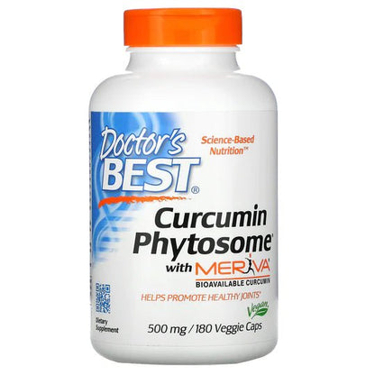 Doctor's Best Curcumin Phytosome with Meriva, 500 mg, 180 Veggie Caps - 1st Stop Marshall's Health Shop, Gift Shop! - Heath and Natural Therapy New Brighton Christchurch - Naturopath