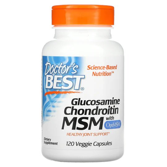 Doctor's Best Glucosamine Chondroitin MSM with OptiMSM, 120 Veggie Caps - 1st Stop Marshall's Health Shop, Gift Shop! - Heath and Natural Therapy New Brighton Christchurch - Naturopath