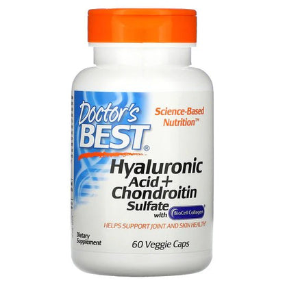 Doctor's Best Hyaluronic Acid + Chondroitin Sulfate with BioCell Collagen, 60 Veggie Caps - 1st Stop Marshall's Health Shop, Gift Shop! - Heath and Natural Therapy New Brighton Christchurch - Naturopath